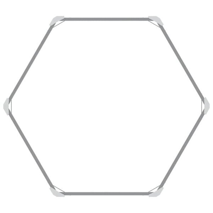 Vidaxl Sechseckiges Hochbeet 129x129x77 cm verzinkter Stahl Grau - 33% Rabatt
