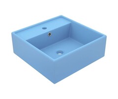 Vidaxl Quadratisches Waschbecken in Mattem Hellblau - 41x41 cm - 40% Rabatt