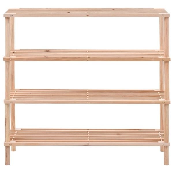 Vidaxl Schuhregal aus massivem Fichtenholz, 4 Ebenen, 74 x 67,5 cm - 32% Rabatt