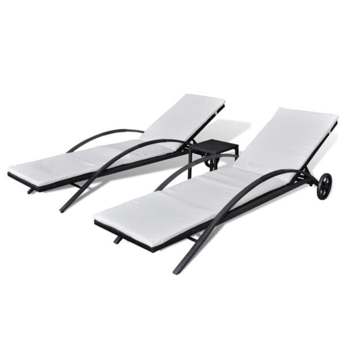 Vidaxl Luxus Sonnenliegen-Set mit Beistelltisch - 35% Rabatt