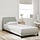 Bettrahmen Dover 80x200 cm Samt Hellgrau - 34% Rabatt