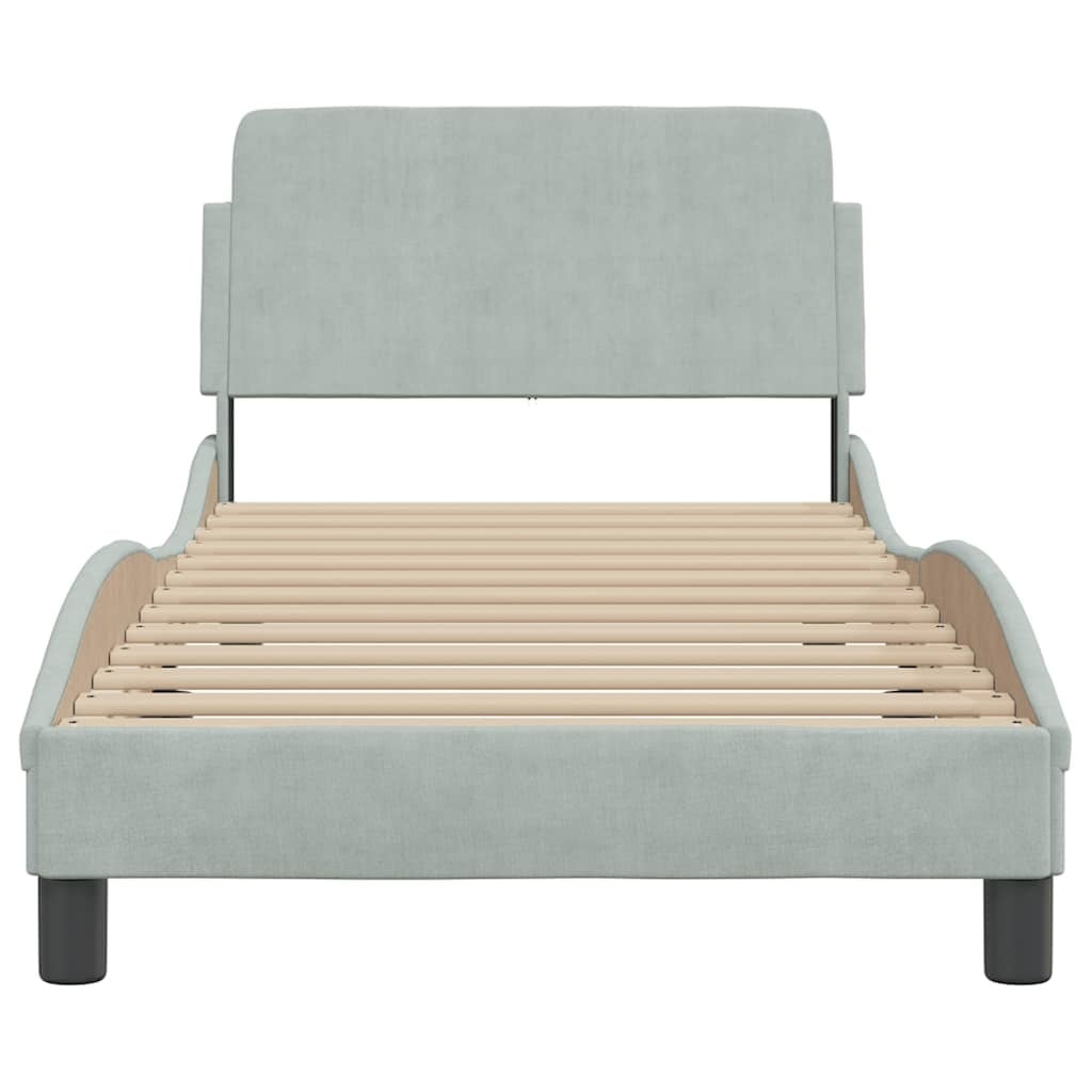 Vidaxl Bettrahmen Dover 80x200 cm Samt Hellgrau - 34% Rabatt