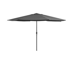 Vidaxl Großer Sonnenschirm 390 cm Anthrazit - Metallmast - 34% Rabatt