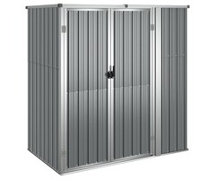 Vidaxl Gerätehaus aus verzinktem Stahl 161x89x161cm Grau - 35% Rabatt