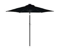 Vidaxl Sonnenschirm mit Stahlmast 225x225 cm Schwarz - 33% Rabatt