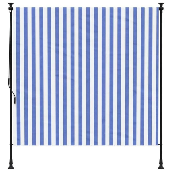 Vidaxl Außenrollo 200x270 cm Blau-Weiß - 35% Rabatt