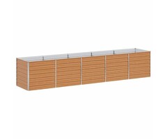 Vidaxl Großes Hochbeet aus verzinktem Stahl, 400x80x77cm - 35% Rabatt
