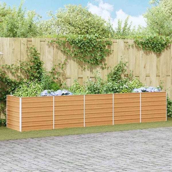 Vidaxl Großes Hochbeet aus verzinktem Stahl, 400x80x77cm - 35% Rabatt