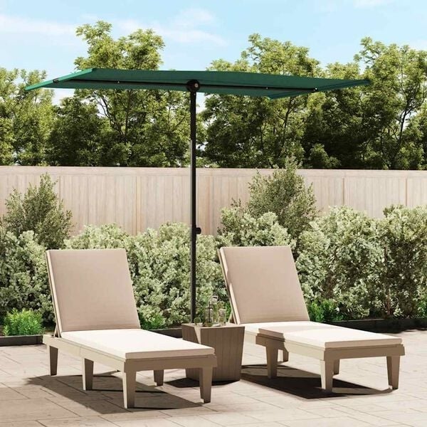 Vidaxl Sonnenschirm mit Aluminiummast 200 x 150 cm Grün - 33% Rabatt