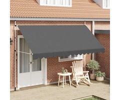 Vidaxl Manuelle Klemmmarkise 400 cm Anthrazit - 40% Rabatt