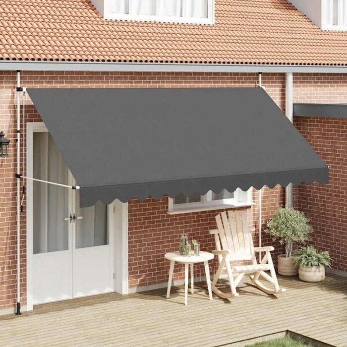 Vidaxl Klemmmarkise 400 cm Anthrazit - 34% Rabatt - Ohne Bohren