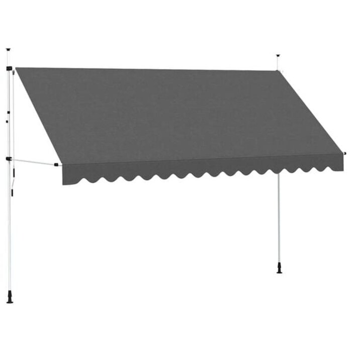 Vidaxl Klemmmarkise 400 cm Anthrazit - 34% Rabatt - Ohne Bohren
