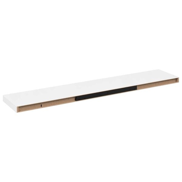 Vidaxl Schwebendes Wandregal 120x23,5 cm Weiß Hochglanz - 32% Rabatt