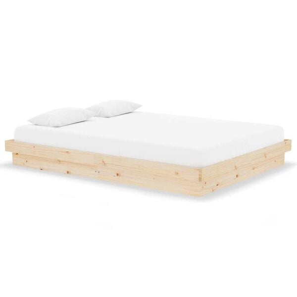 Vidaxl Massives Kiefernholz Bettgestell 135x190 cm - 34% Rabatt