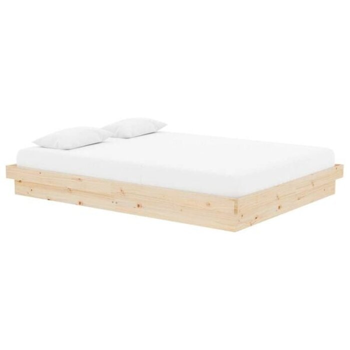Vidaxl Massives Kiefernholz Bettgestell 135x190 cm - 34% Rabatt