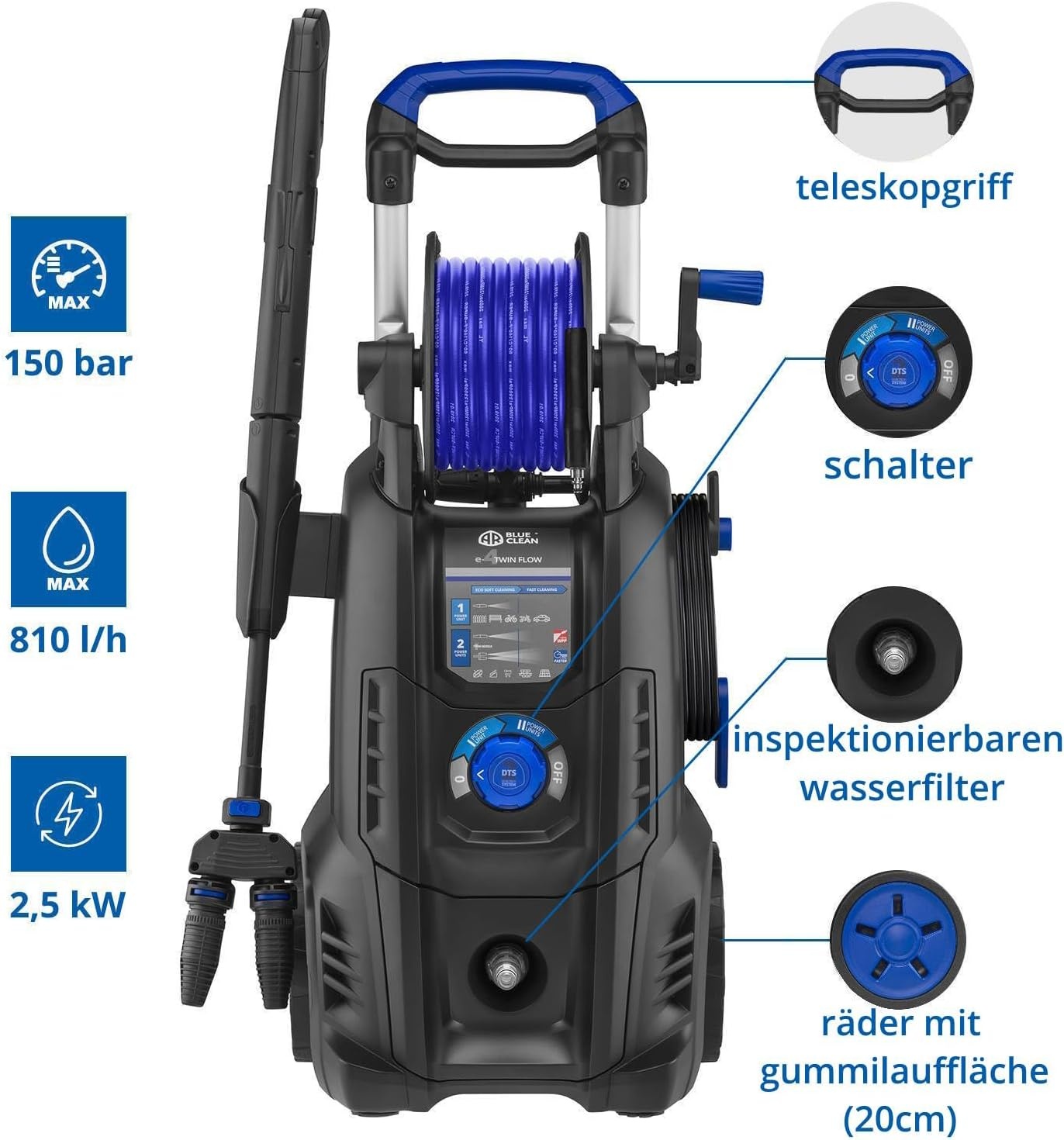 Amazon Hochdruckreiniger Dualtech System 150 bar, 2500W - 30% Rabatt