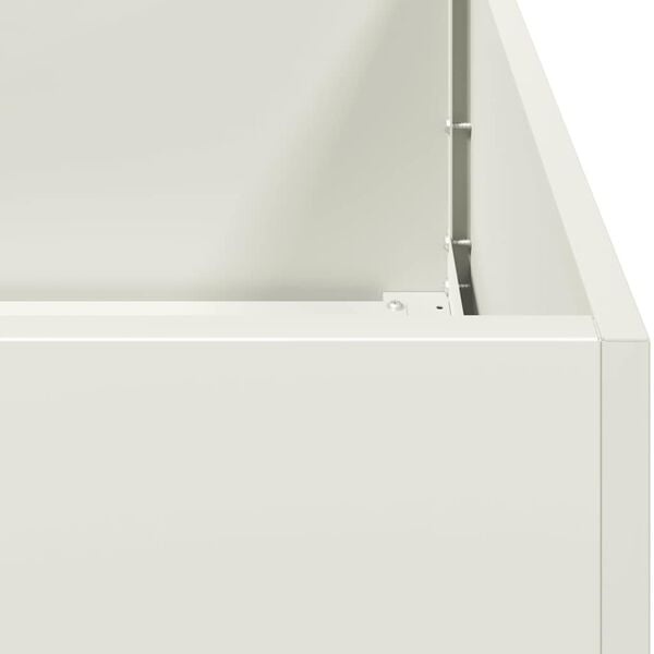 Vidaxl Großer Pflanzkasten 200x40x80cm Stahl Weiß - 35% Rabatt