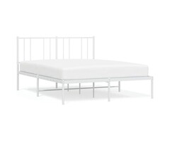 Vidaxl Metallbett 150x200 cm in Weiß - Robustes Design - 40% Rabatt