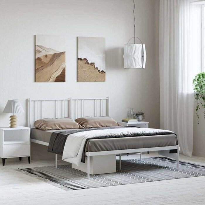 Vidaxl Bettrahmen Metall Weiß 150x200 cm - 34% Rabatt - Ausgepackt
