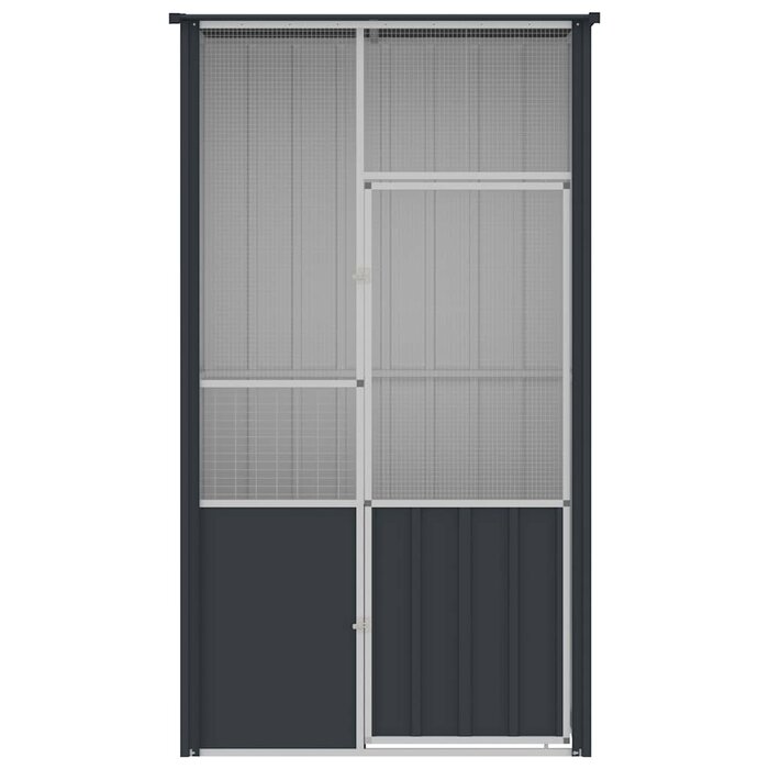 Vidaxl Große Voliere 115x78x200 cm aus Stahl - Anthrazit - 35% Rabatt