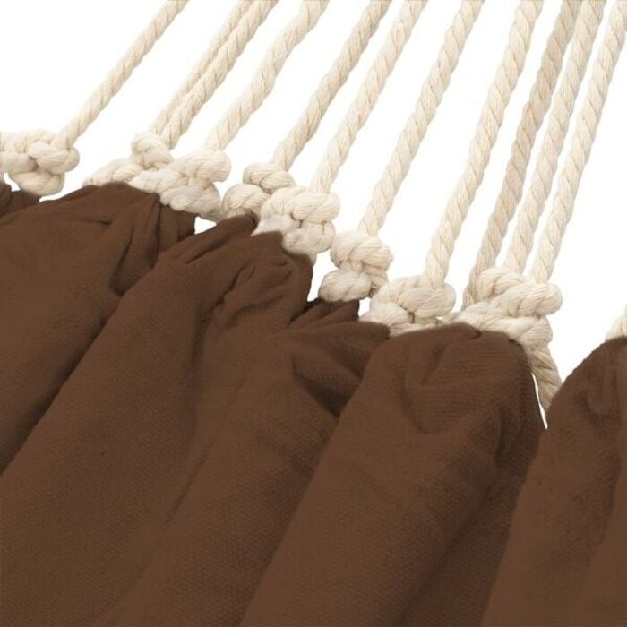 Vidaxl Hängematte Cariben 260 x 150 cm Baumwolle Braun - 32% Rabatt