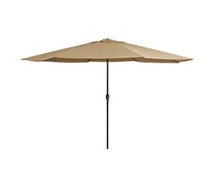 Vidaxl Sonnenschirm mit Metallstange 390 cm Taupe - 34% Rabatt