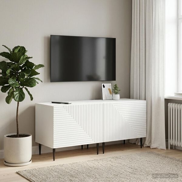 Vidaxl Modernes 2-teiliges TV-Schrank Set in Weiß - 34% Rabatt