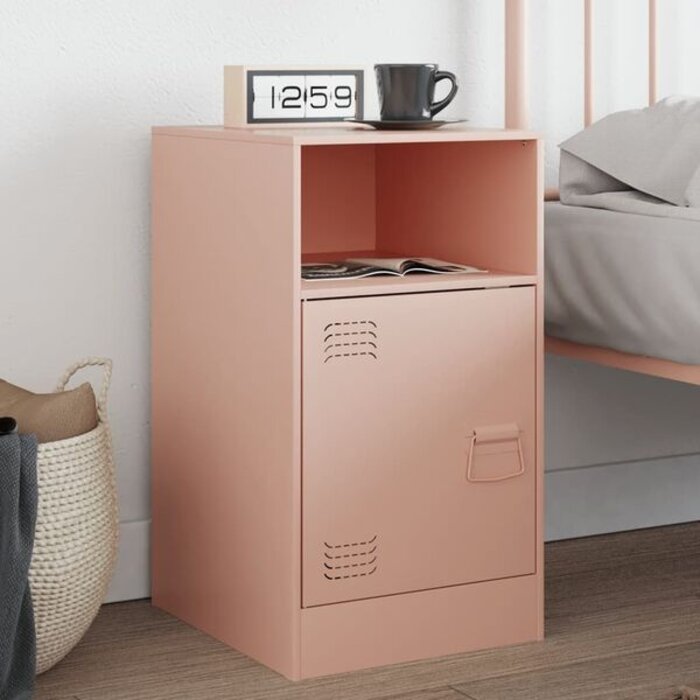 Vidaxl Design Nachttisch Stahl Rosa 34,5x39x62 cm - 34% Rabatt