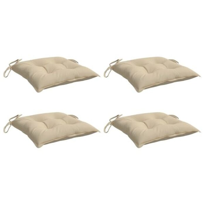 Vidaxl 4er-Set Palettenkissen 50x50x7 cm Beige - 32% Rabatt