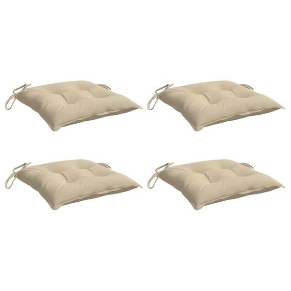 Vidaxl 4er-Set Palettenkissen 50x50x7 cm Beige - 32% Rabatt