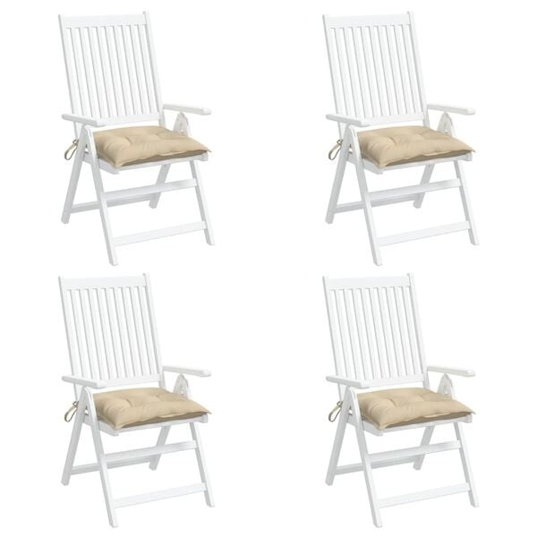 Vidaxl 4er-Set Palettenkissen 50x50x7 cm Beige - 32% Rabatt