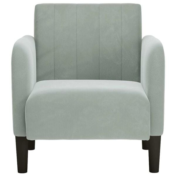 Vidaxl Samt-Sessel, Hellgrau, 54 cm Sitzbreite - 34% Rabatt