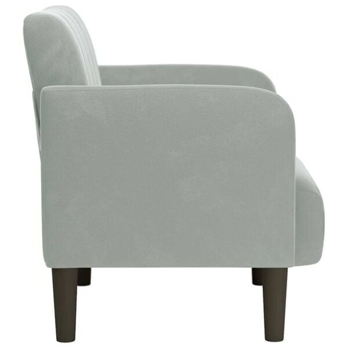 Vidaxl Samt-Sessel, Hellgrau, 54 cm Sitzbreite - 34% Rabatt