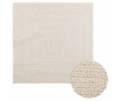 Vidaxl Teppich ZIZUR Creme 120x120 cm Jute-Optik - 42% Rabatt