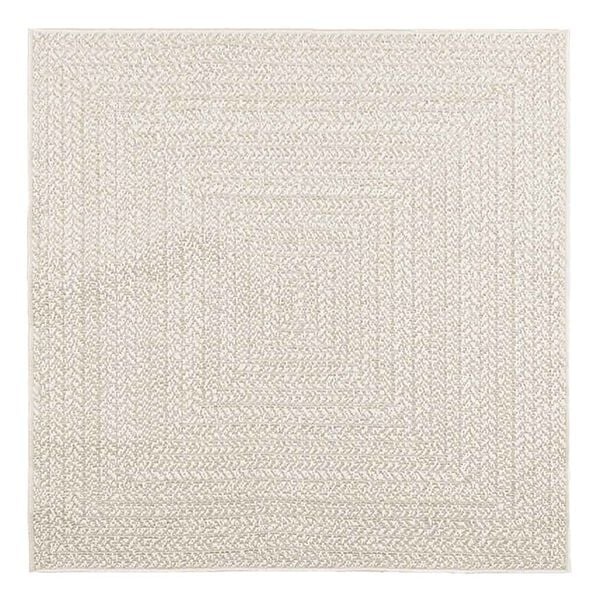 Vidaxl Outdoor-Teppich ZIZUR 120x120 cm Creme Jute-Optik - 32% Rabatt