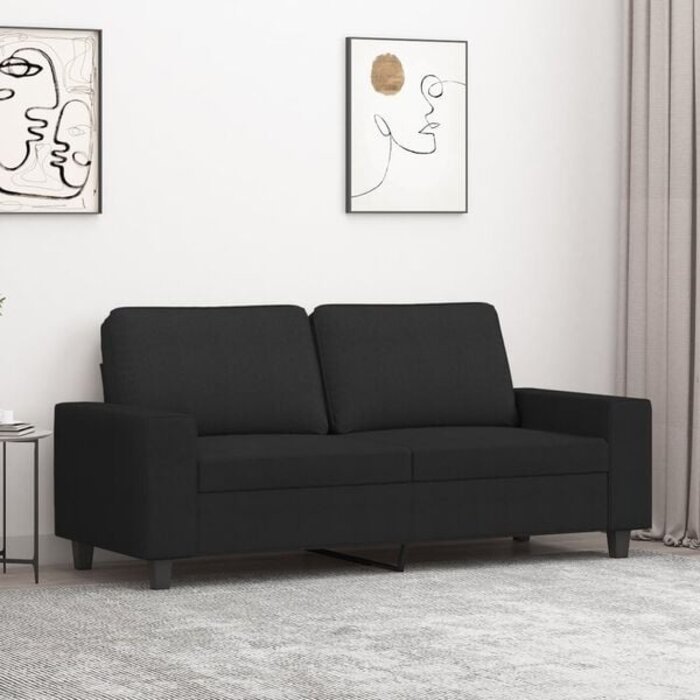 Vidaxl 2-Sitzer Sofa 140 cm Schwarz - 35% Rabatt - Ausgepackt & Neuwertig
