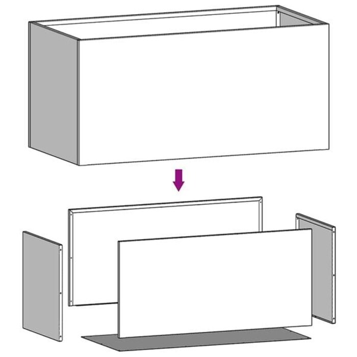 Vidaxl Pflanzkasten aus Cortenstahl 62x40x39 cm - 32% Rabatt