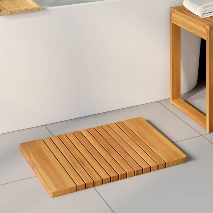 Vidaxl Badematte aus massivem Akazienholz 59 x 40 cm - 31% Rabatt