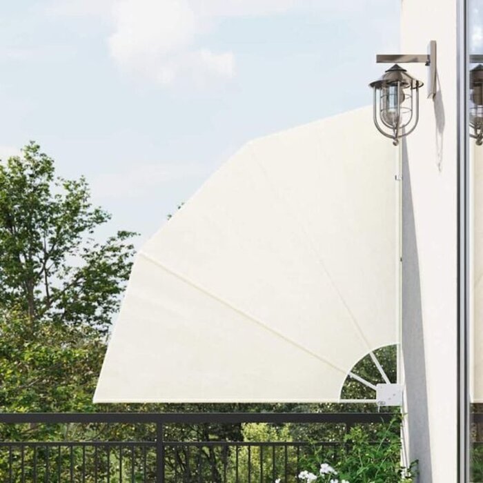 Vidaxl Klappbarer Balkonfächer 140x140 cm Crème - 31% Rabatt