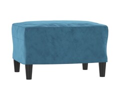Vidaxl Samt-Polsterhocker 60x50x41 cm Blau - 39% Rabatt