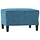 Polsterhocker aus blauem Samt - 60x50x41 cm - 33% Rabatt
