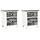 Nachtschrank-Set, Grau und Weiß, 38 x 28 x 45 cm - 33% Rabatt