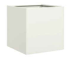 Vidaxl Pflanzkasten 40x40x40 cm aus Stahl in Weiß - 33% Rabatt