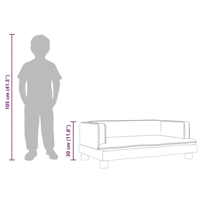 Vidaxl Kindersofa in Creme - 80x45x30 cm - 34% Rabatt - Ausgepackt