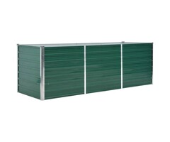 Vidaxl Großes Hochbeet 240x80x77 cm verzinkter Stahl Grün - 34% Rabatt