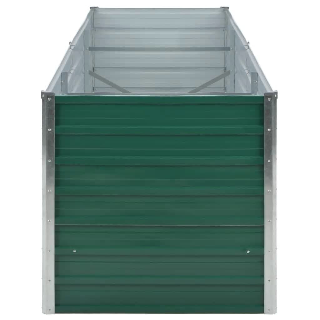 Vidaxl Großes Hochbeet 240x80x77 cm verzinkter Stahl Grün - 34% Rabatt