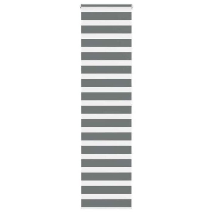 Vidaxl Doppelrollo 65x200 cm Dunkelgrau - 30% Rabatt - Zebrarollo ohne Bohren
