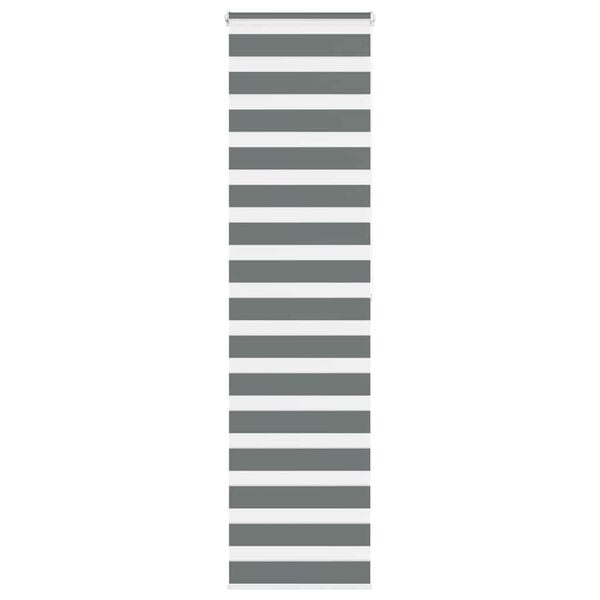 Vidaxl Doppelrollo 65x200 cm Dunkelgrau - 30% Rabatt - Zebrarollo ohne Bohren