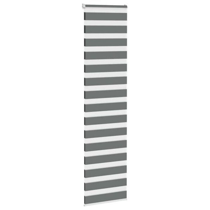 Vidaxl Doppelrollo 65x200 cm Dunkelgrau - 30% Rabatt - Zebrarollo ohne Bohren
