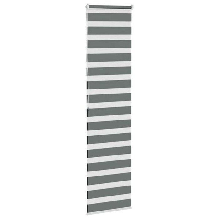 Vidaxl Doppelrollo 65x200 cm Dunkelgrau - 30% Rabatt - Zebrarollo ohne Bohren